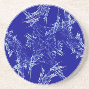 Porta-copos De Arenito Fractal Frost Series-2—porta copos Blu—1 cores