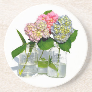Porta-copos De Arenito Frasco dos Hydrangeas e de pedreiro