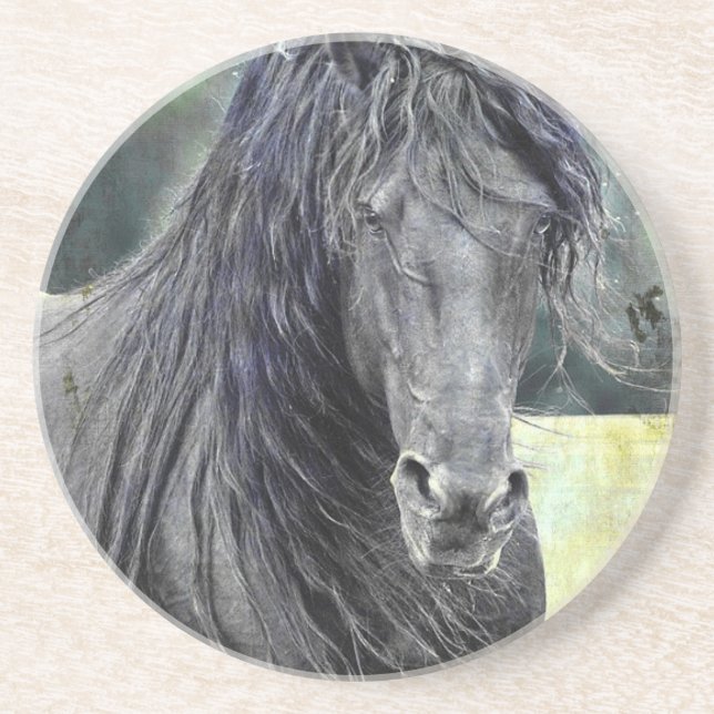 Porta-copos De Arenito Frésio Stallion (Frente)