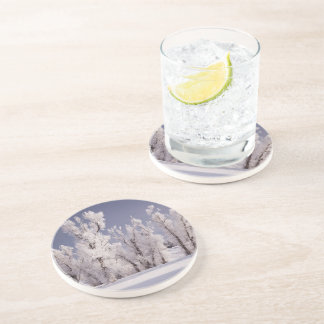 Porta-copos De Arenito Frost cobriu árvores e cerca, Colorado