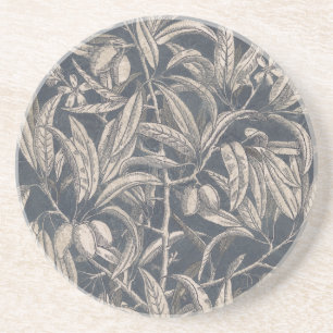 Porta-copos De Arenito Fruta Vintage e Floral I