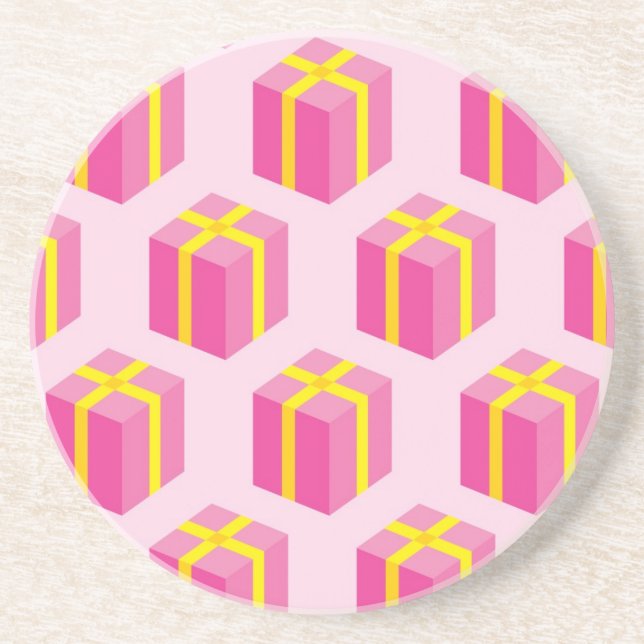 Porta-copos De Arenito Fundo com presentes (Frente)