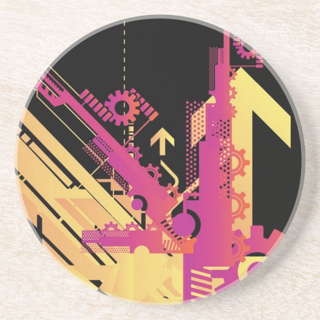 Porta-copos De Arenito Fundo de intervalo mínimo técnico 7 (Frente)