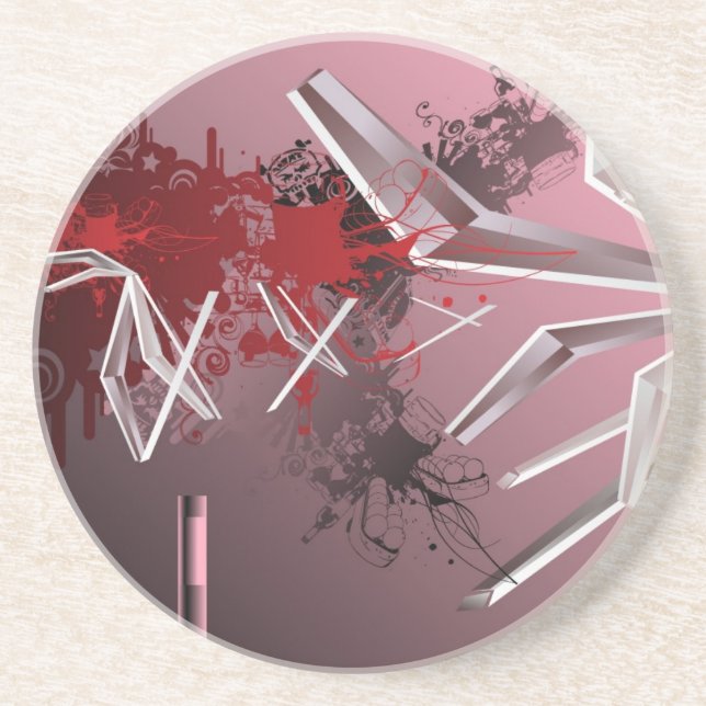 Porta-copos De Arenito Fundos do design (Frente)