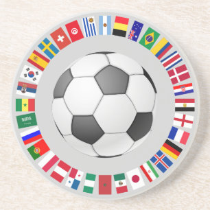 PORTA-COPOS DE ARENITO FUTEBOL DE FUTEBOL DE 2018 SÍMBOLOS DE EQUIPE