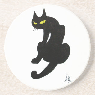 PORTA-COPOS DE ARENITO GATO PRETO