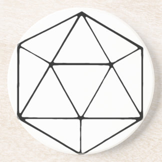 Porta-copos De Arenito Geek minimalista do Gamer do Tabletop do design