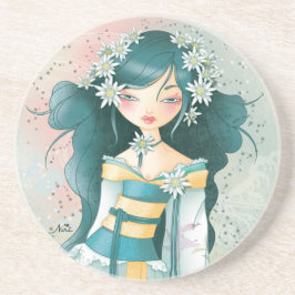 Porta-copos De Arenito Geisha Edelweïss