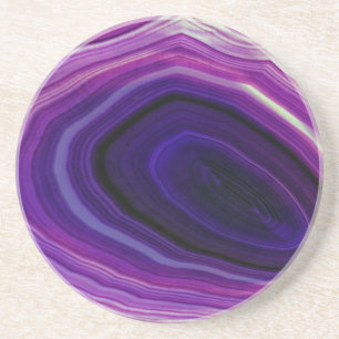 Porta-copos De Arenito Geodo roxo roscado por queda