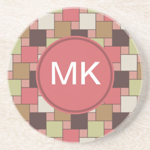 Porta-copos De Arenito Geométrico do Gabinete de Especiarias