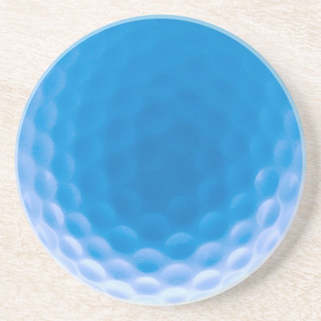 Porta-copos De Arenito Golf Ball Texures Azul Ártico (Frente)