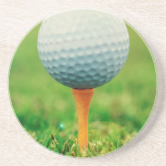 Porta-copos De Arenito Golfing - bola de golfe no T