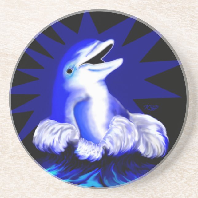 Porta-copos De Arenito Golfinho sorridente (Frente)