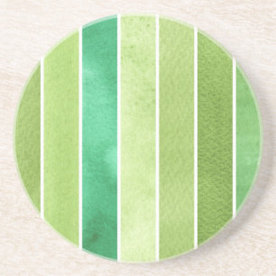 Porta-copos De Arenito grande fundo verde da aguarela - aguarela