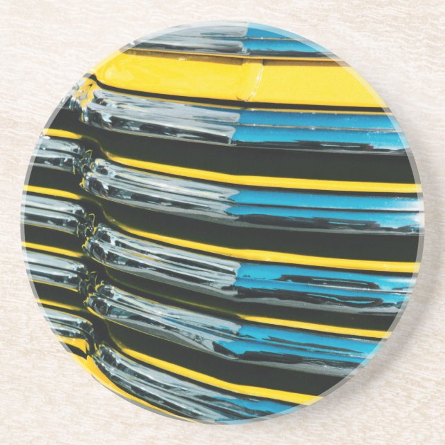 Porta-copos De Arenito Grill Amarelo (Frente)