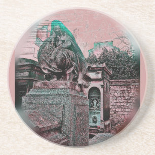 Porta-copos De Arenito Grunge Paris Grave