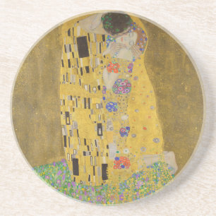 Porta-copos De Arenito Gustav Klimt "O Beijo"