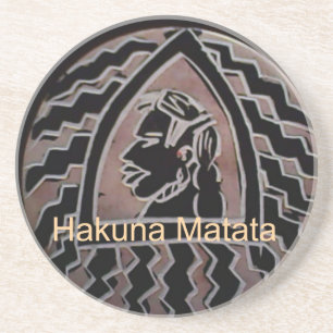 Porta-copos De Arenito Hakuna Matata Bongo Flavor.