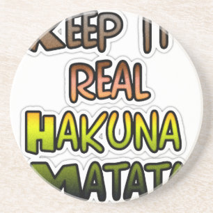 Porta-copos De Arenito Hakuna Matata Mantém Os Presentes Reais