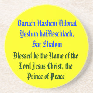 Porta-copos De Arenito haMeschiach de Baruch Hashem Adonai Yeshua.