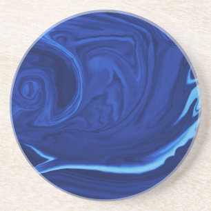 Porta-copos De Arenito Handmade Textured fundo dos azuis cobaltos