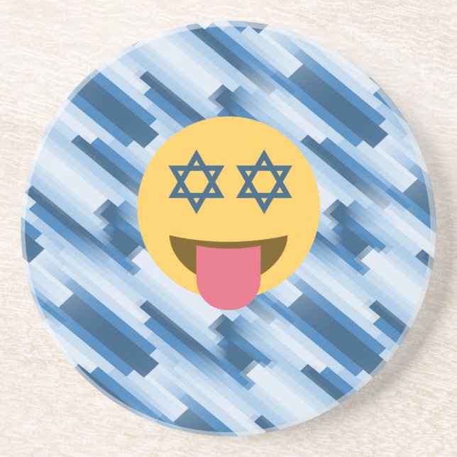 Porta-copos De Arenito hanukkah chanukkah emoji (Frente)