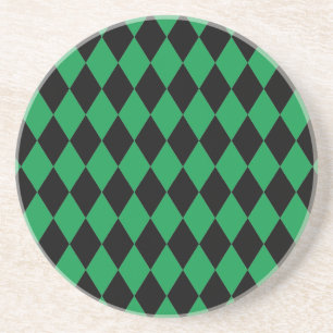 Porta-copos De Arenito Harlequin Green e Black