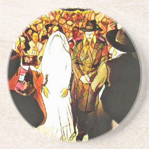 Porta-copos De Arenito Hassidic Wedding