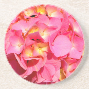 Porta-copos De Arenito Hidrangea Rosa