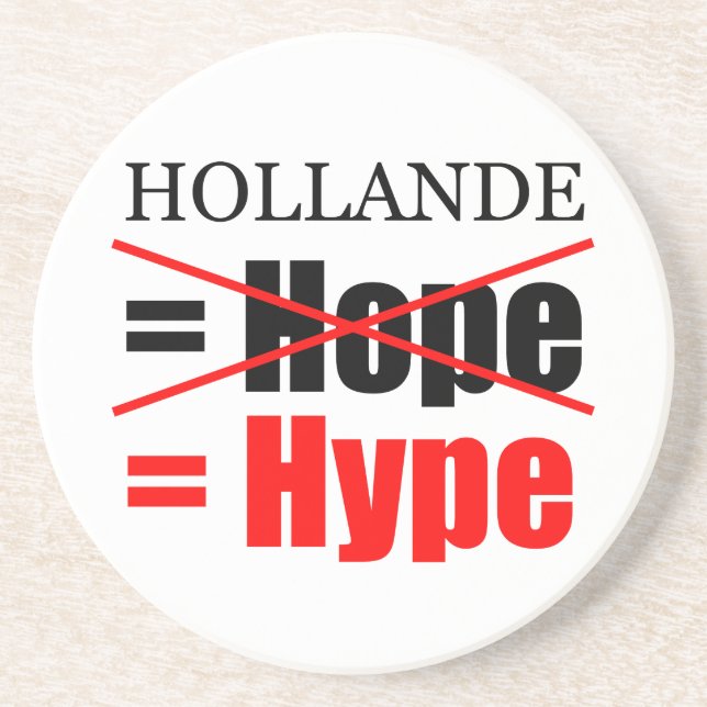 Porta-copos De Arenito Hollande Not Hope = Hype!!!!!!!!!!!!!!!!!! (Frente)