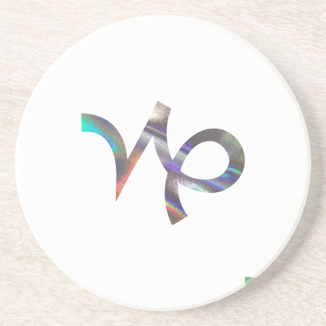 Porta-copos De Arenito holograma Capricórnio (Frente)