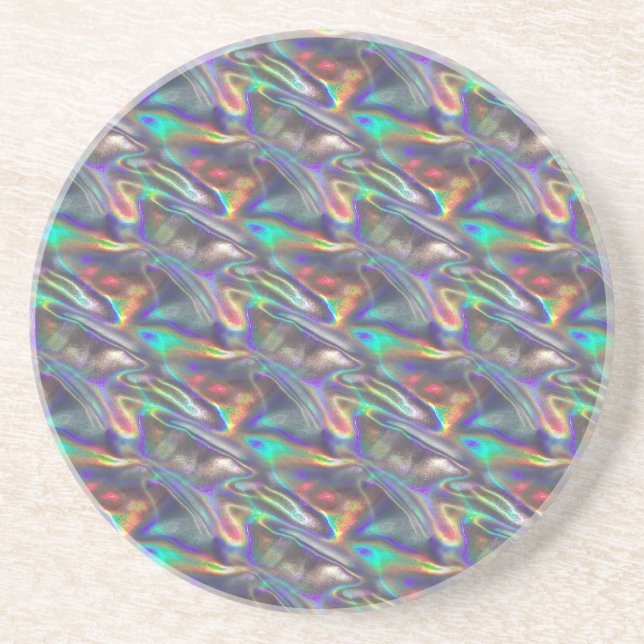 Porta-copos De Arenito holographic silver (Frente)