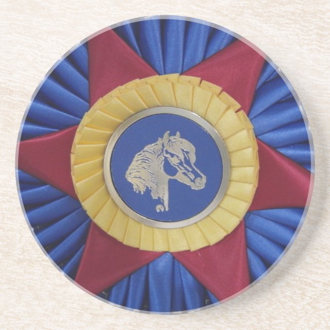 Porta-copos De Arenito Horse Show Rosette (Frente)