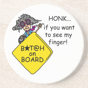 Porta-copos De Arenito Humor da raiva da estrada