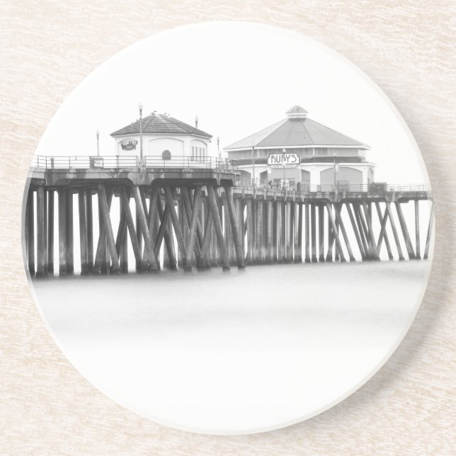 Porta-copos De Arenito Huntington Beach Pier (Frente)
