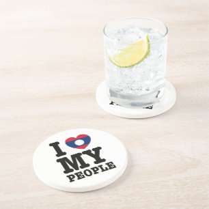 Porta-copos De Arenito I Heart (Love) My Lao Pessoas