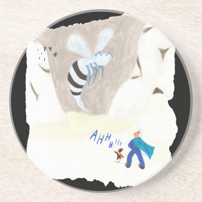 Porta-copos De Arenito Ice Wasp Mountain (Frente)