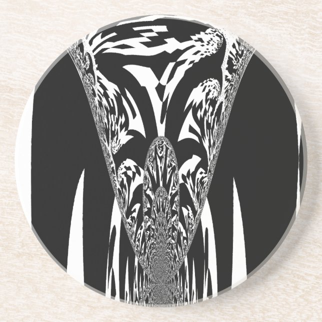 Porta-copos De Arenito Impressão de Abstrato de arte africana (Frente)