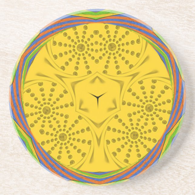 Porta-copos De Arenito Impressão de arte egípcia com Design de quadros ch (Frente)