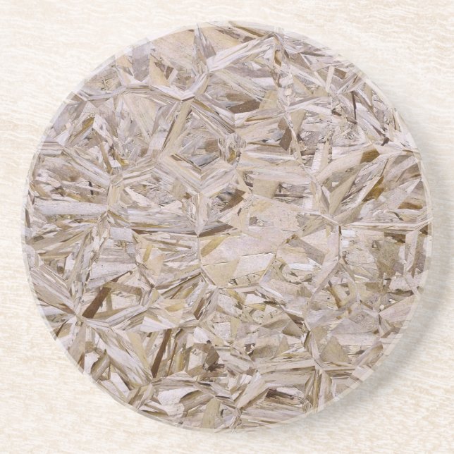 Porta-copos De Arenito Impressão de textura de madeira de contraplacado p (Frente)