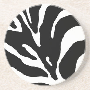 Porta-copos De Arenito Impressão em Animais de Stripe Zebra