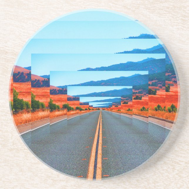 Porta-copos De Arenito Infinity Road (Frente)
