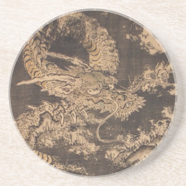 Porta-copos De Arenito Isoda Koryusai Dragon (Frente)