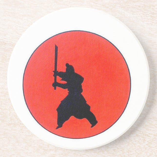 Porta-copos De Arenito Japonês Bushido (Frente)
