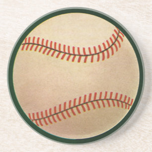 Porta-copos De Arenito Jogador de beisebol do Vintage Sports, apanhador d