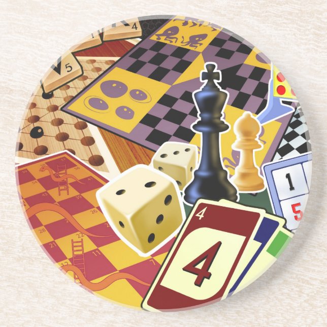 Porta-copos De Arenito Jogos (Frente)