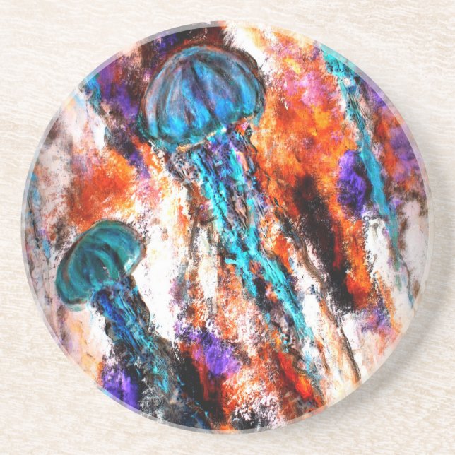 Porta-copos De Arenito Jump Electric (Frente)