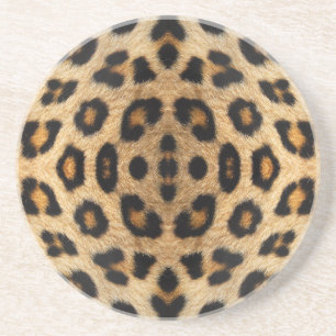 Porta-copos De Arenito Kaleidoscope Pele-leopardo Padrão