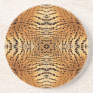 Porta-copos De Arenito Kaleidoscope Tiger Fur Pattern