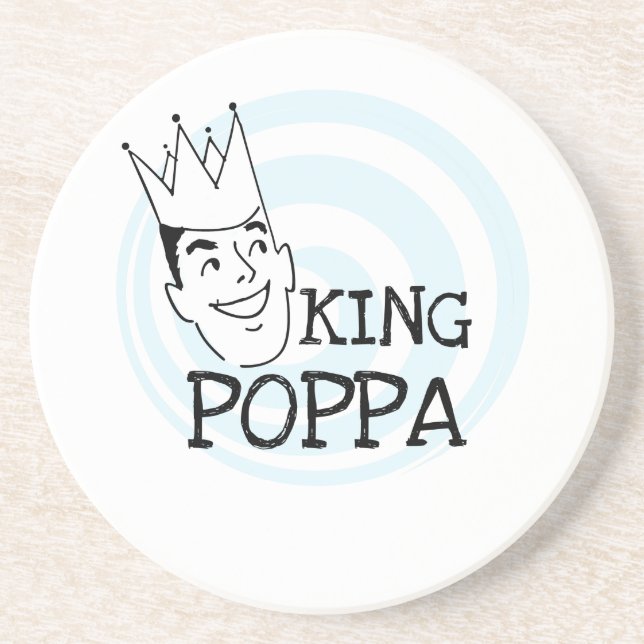 Porta-copos De Arenito King Poppa T-shirts e presentes (Frente)